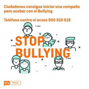 Ciudadanos Ferrol consigue iniciar una campaña para acabar con el Bullying
